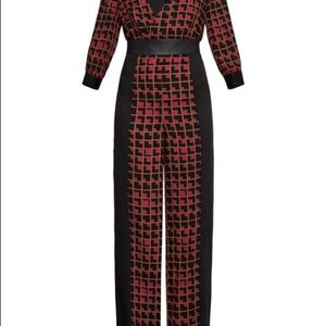 Bcbgmaxazria Geometric Wide- legged jumpsuit